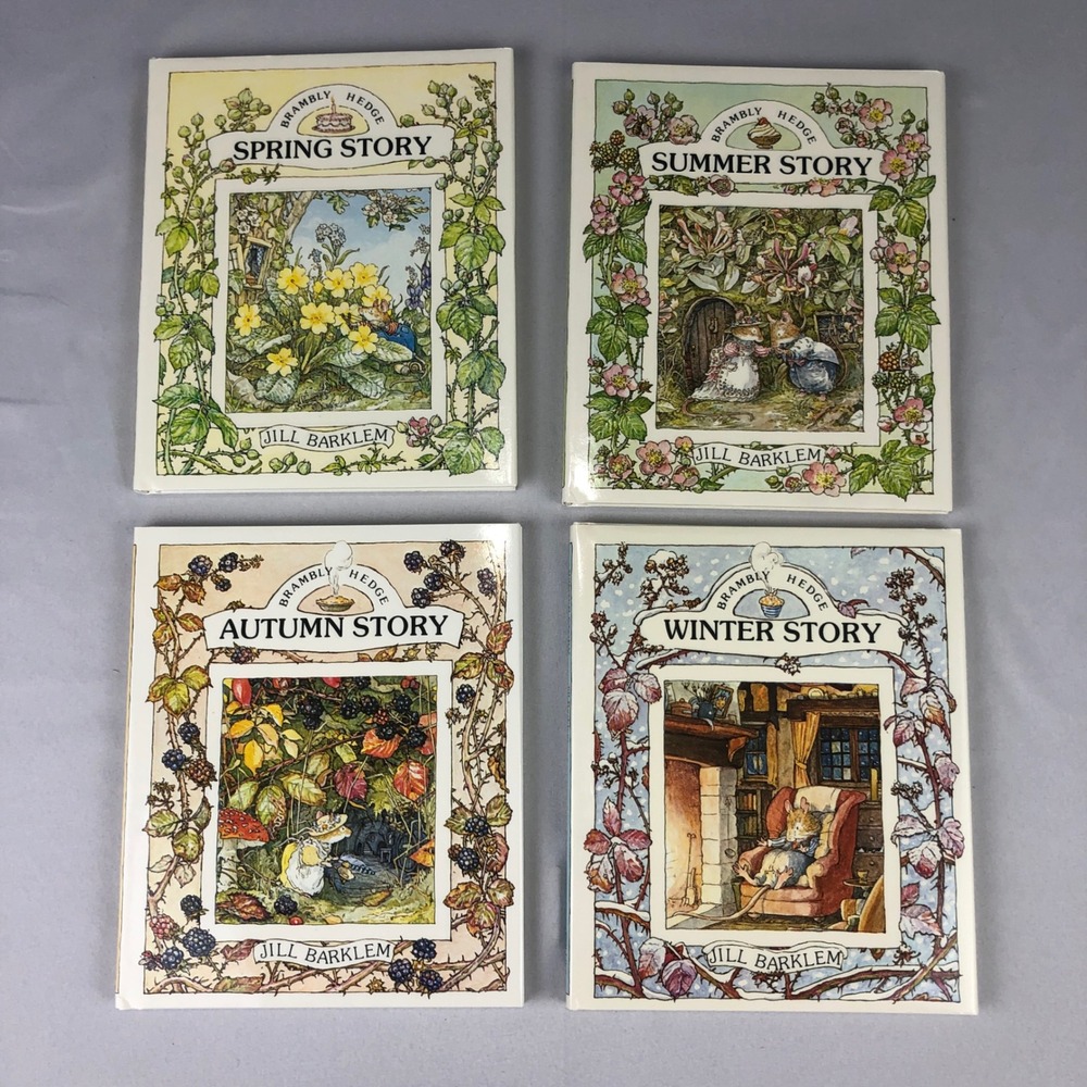 Brambly Hedge Seasons Set 4 Books Summer Autumn Winter Spring Jill Barklem